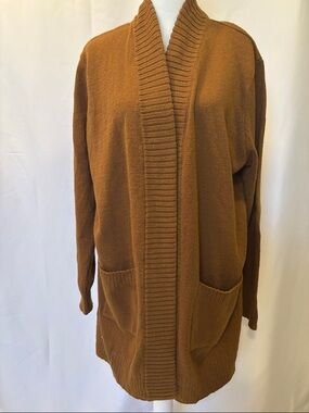 ORVIS Camel Sweater/Cardigan - size Large
